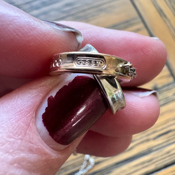 Tiffany & Co. Silver and Rubedo Rose Gold 1837 Interlocking Pendant - Picture 8 of 13